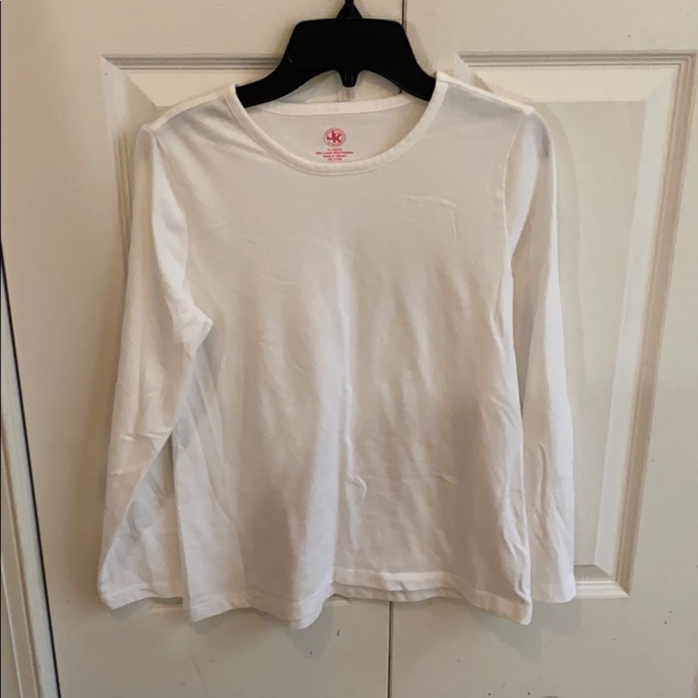 JK Girls White Long Sleeve T
